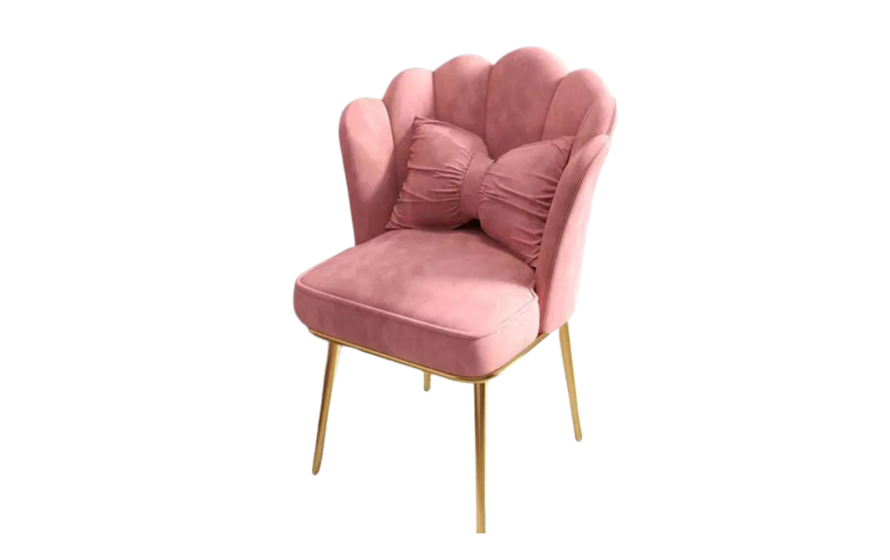 Chaise de Vanité Rose Luxueuse – Confort et Style