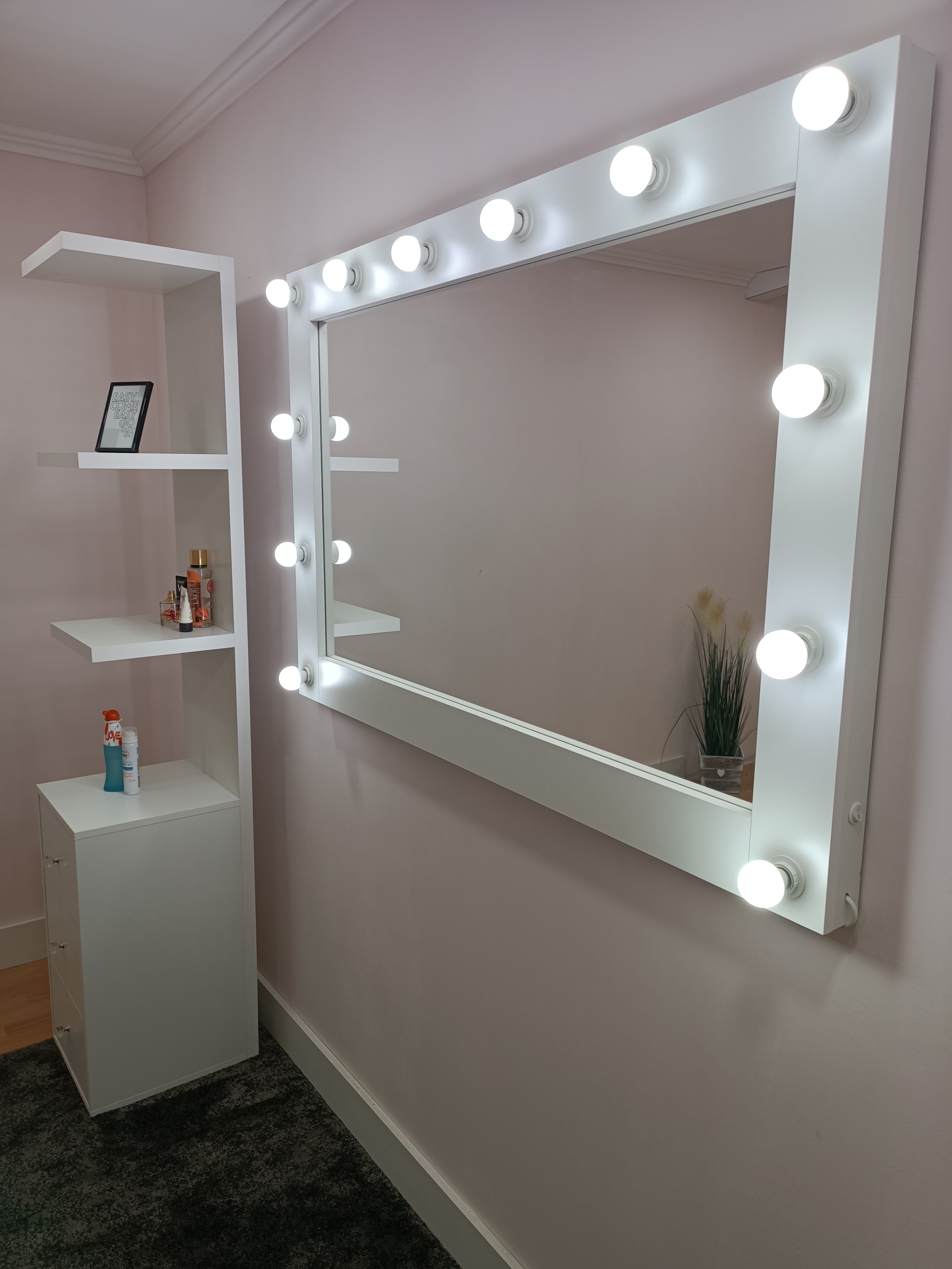 Miroir Hollywood Modulable – Élégance et Flexibilité